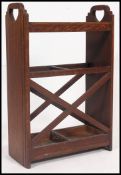 A Victorian Arts & Crafts oak stick - umbrella hall stand.