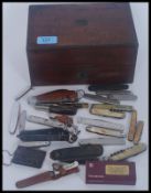 A collection of vintage pen knives to include military Swiss Army etc please see images