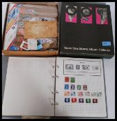 2 stamp albums together with loose stamps to include many countries, UK, continental, African,