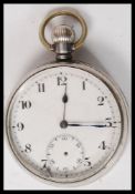 A hallmarked silver cased Ernest & Gilson of Holcombe enamel faced pocket watch