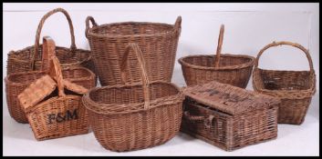 A collection of whicker items to include baskets etc ( see illustrations )