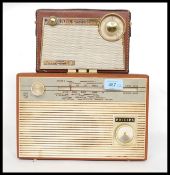 A vintage Phillips radio along with a Voxson transistor Sportsman 60 radio
