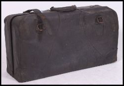 A vintage early to mid 20th century leather Gladstone Bag / Suitcase,