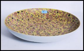 A good early 20th century Chinese oriental large imperial yellow dish.