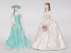 A Royal wrcester ' Figure Of The Year ' A Day To Remember along with another Royal Worcester figure