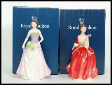 Two Royal Doulton figurines Flower of Love HN3970 and Jessica HN3850 ,