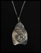 A stunning 18ct white gold pendant necklace.