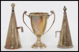 A silver hallmarked candlesnuffer possibly by John Lias, London 1799.