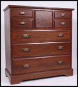 An Edwardian mahogany Scottish hat box large chest of drawers.