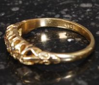 A ladies 18ct gold,diamond and topaz ring.