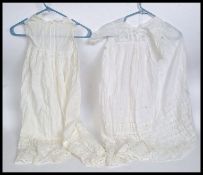 A collection of 5x Victorian / Edwardian childrens christening gowns, each with fine lacework.