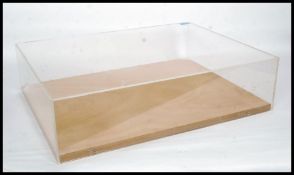 A 20th century acrylic display case idea for a model or a jewellery display cabinet etc H16 x W62 X