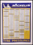 An original Michelin Man tin advertising sign, depicting a map of England.