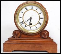 A Victorian mahogany HAC - Hamburg America Co barrel clock.