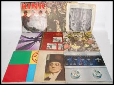 A collection of vinyl long play records to include Rod Stewart, The Faces, The Move,