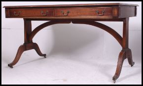 A Georgian / Regency style mahogany large Library Table / Desk .