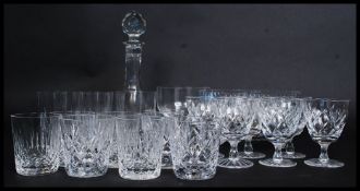 A collection of crystal glass to include Edinburgh fruit bowl, Edinburgh tumblers,