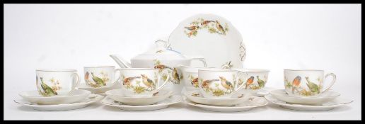 A vintage ' Victoria ' Czechoslovakian made china tea service,