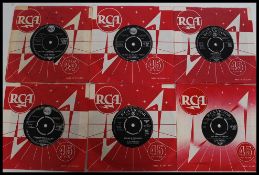 A collection of six vinyl singles ( 45's ) by Elvis on RCA to include It's now or never,