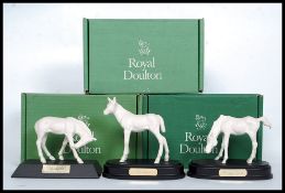 Three Royal Doulton race horses to include DA70 Young Spirit , DA71 Sunlight ,