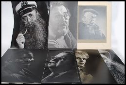 A large collection of large vintage and retro amateur portrait photograph studies dating from the