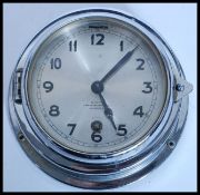 A mid century German ships bulkhead chronometer clock by WEMPE Hamburg.