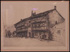 E Sharland. A 19th century lithograph print of the George Inn, Norton St Philip, Nr Bath.