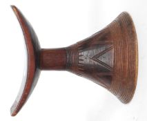 An Ethiopian oblique Eritrean hardwood neckrest.
