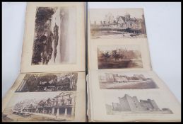 Large Victorian album plus loose pages and large cards  with wide range of original (mostly)albumen