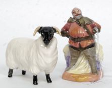 A Royal Doulton Miniature Figurine entitled ' Falstaff ' model number HN3236 with markings to the