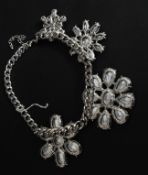 A large and impressive flower head choker necklace.