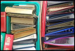 Accumulation of postcard albums (some vintage), also stamp, fdc,