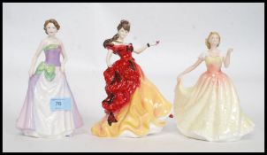 A collection of 3 Royal Doulton figures - Figure of the Year.