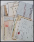 Box of Postal History, ephemera (bill heads etc), telegrams,