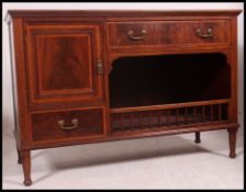 A good quality Edwardian mahogany inlaid sideboard dresser.