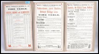A collection of 3x believed reproduction Bristol Tramways notices - each mounted to card.