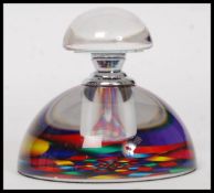 A 20th century studio art glass kaleidoscope perfume bottle,