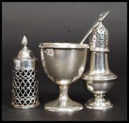 A silver hallmarked for Birmingham egg cup by Levi & Salaman dated for 1923,