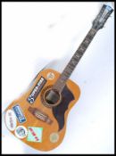 Eko Ranger 12 string acoustic guitar, converted to six string, made in Italy,