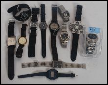 A collection of watches to include Accurist, Geneva, Sekonda, Timex, Slazenger,