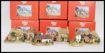 LILLIPUT LANE: A collection of 6x red boxed Lilliput Lane ceramic cottages - Cider Apple Cottage