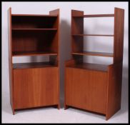 A 1970's retro teak modular bookcase cabinet.