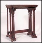 An Edwardian good quality mahogany nest of tables.