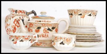 An Imari mixed part service of china.