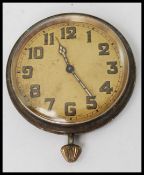 A large vintage 1930's car clock - Gigante pocket watch with deco faceted hands with swiss movement