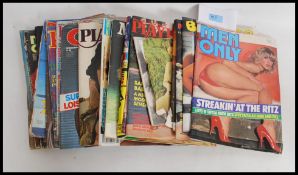 A collection of mostly 1970's (and other) pornographic / erotic magazines to include Men Only, Club,