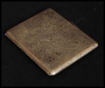 A Chinese mid century silver cigarette case believed to be by Lee Yee Hing.