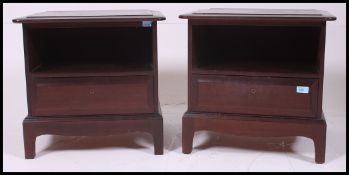 Pair of Stag Minstrel mahogany  bedside cabinets,