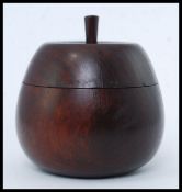 A carved tea caddy - ornament in the form of an apple H9cm