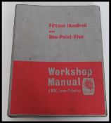 An original vintage workshop manual for a classic car Wolseley 1500 and a Riley 1.5.